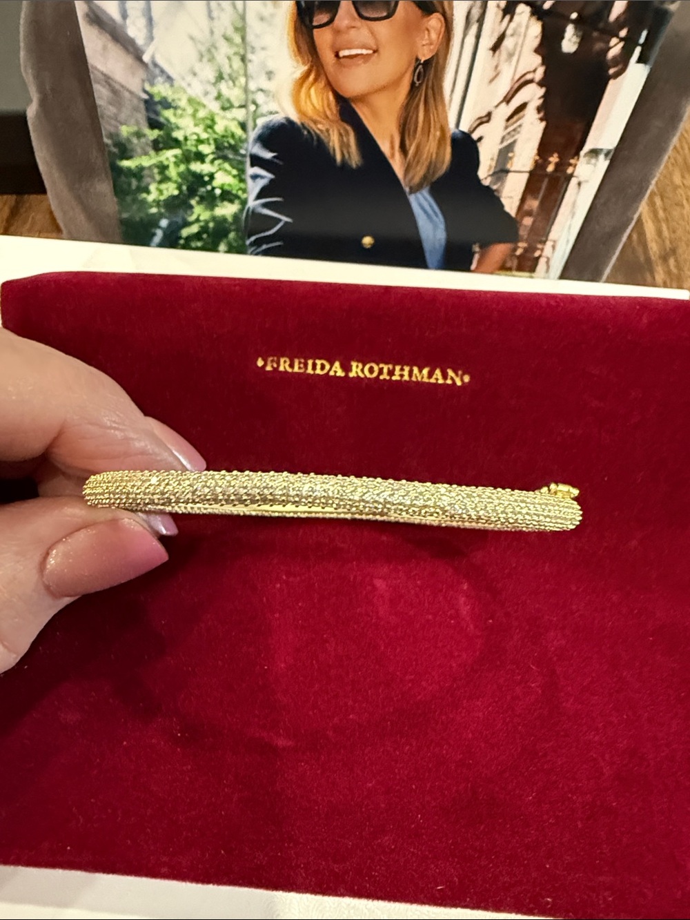 Freida Rothman Signature Pave Oval Bracelet